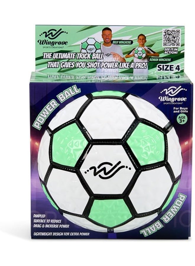 Wingrove  Power Ball Football – Size 4 Lightweight Trick & Skills Ball for Kids and Teens – Designed by Billy & Roman Wingrove – High-Power Shot & Technique Training - Image 3